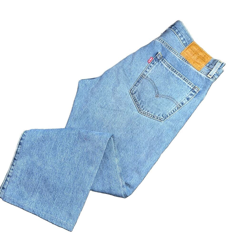 Levis Premium 551 Z Big E Jeans Mens 34x30 Authentic Straight Leg Medium Wash